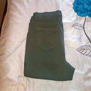 Army green jeggings